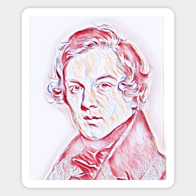 Robert Schumann Portrait | Robert Schumann Artwork | Line Art Magnet by JustLit